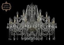 Люстра подвесная хрустальная 11.12.12+6.300.Br.Sp Богемиа Арт Классик прозрачная на 18 ламп, основание бронзовое в стиле классический Люстра подвесная хрустальная 11.12.12+6.300.Br.Sp Богемиа Арт Классик прозрачная на 18 ламп, основание бронзовое в стиле классический